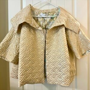 BURU Cropped Quilted Car Coat 1X/2X NEW NWT Gold